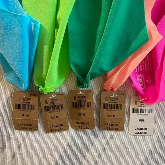 Victoria Secret 5 PINK No Show Thongs  No Show Thong Panty Sz Small - Picture 6 of 7